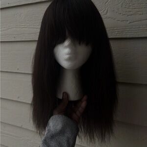 100% Human Hair Wig Chestnut Brown